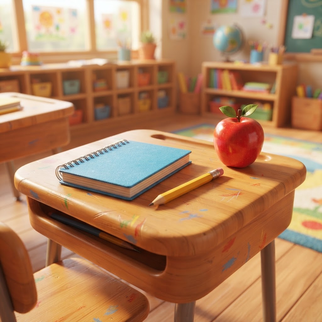 School vocabulary illustration