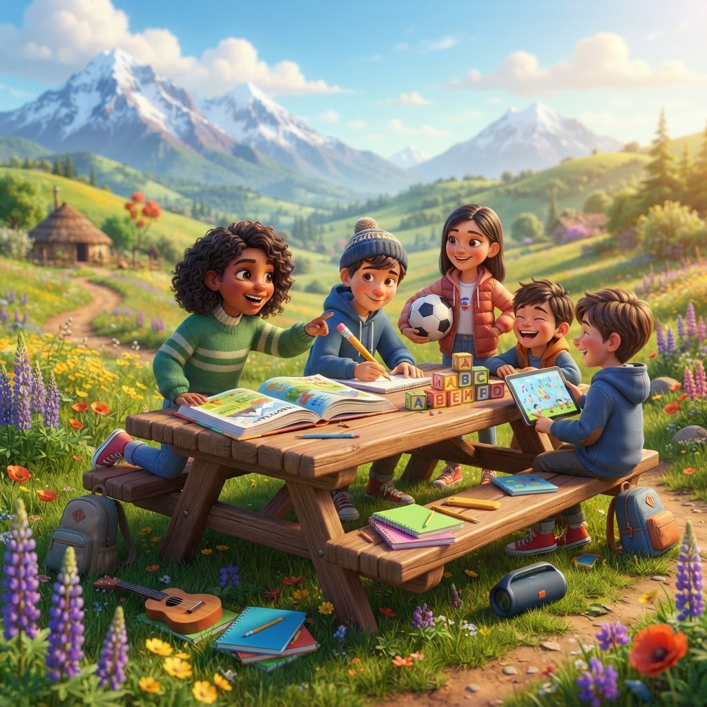 Saturday Fun: English, Cartoons, Treats, and Hobbies!
