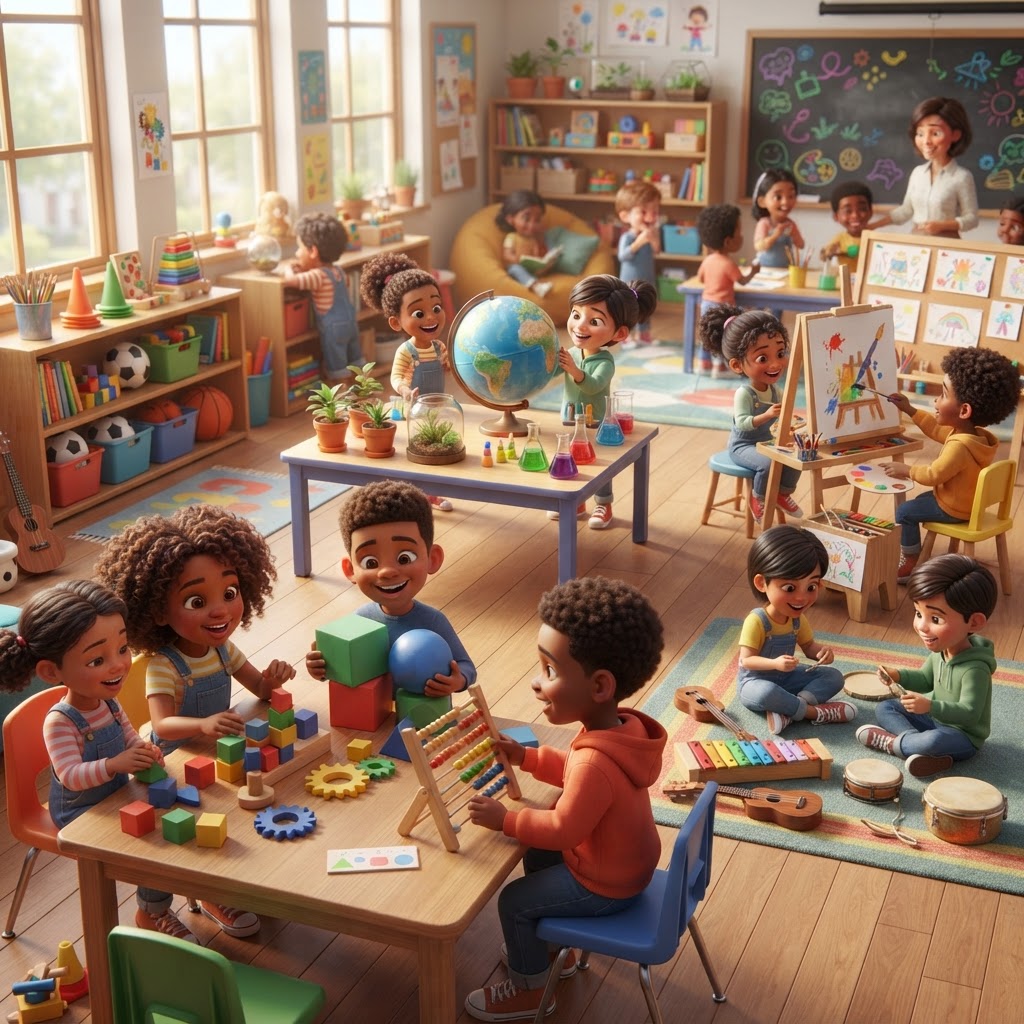 School vocabulary illustration