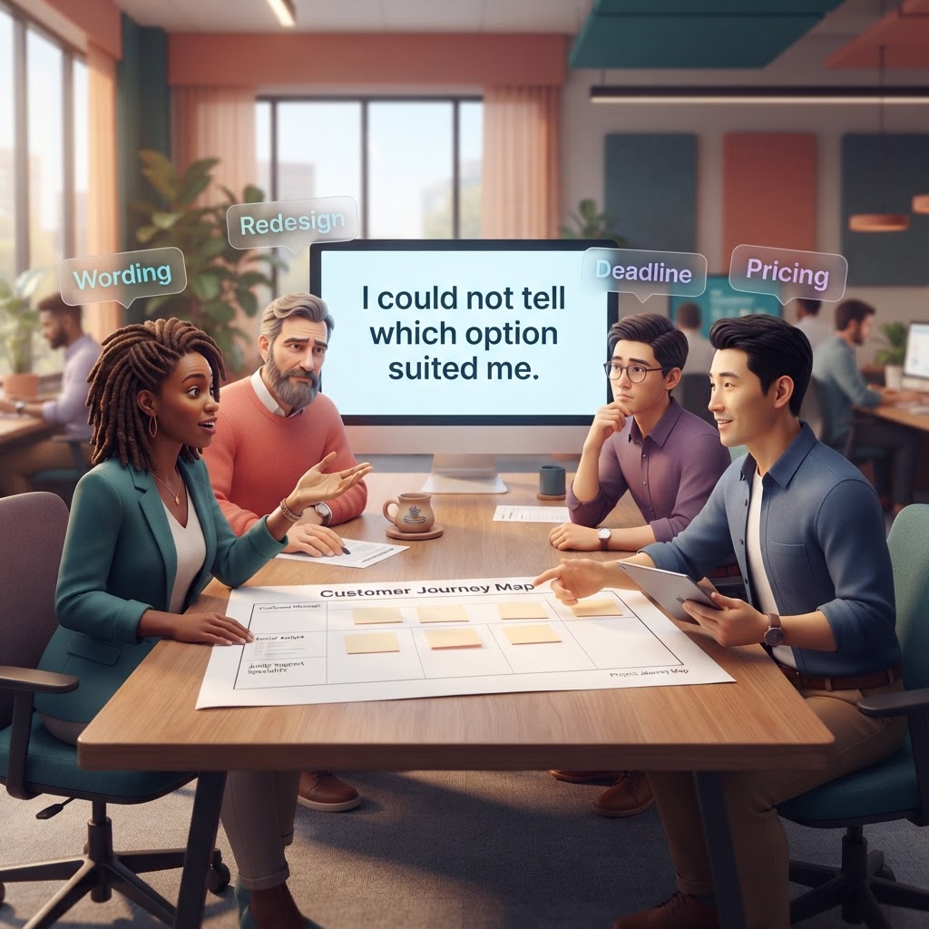 Borrow Ten Minutes from Debate: Let the Customer Choose the Test