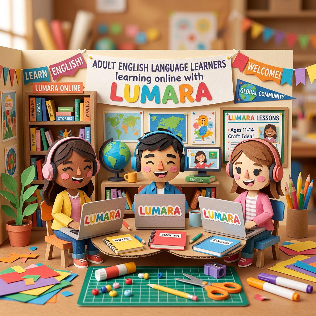 Handicraft: Adult English language learners learning online with LUMARA (Age 11-14) - Var 3