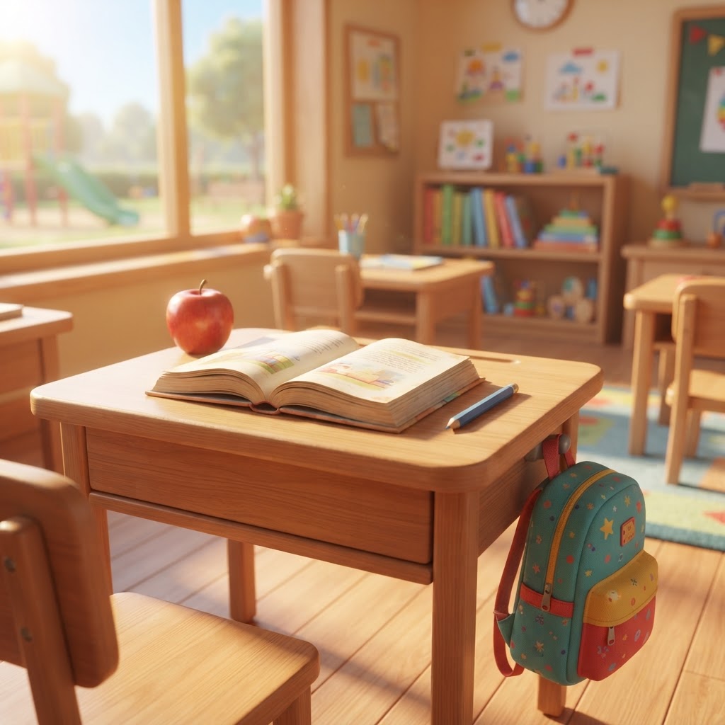 School vocabulary illustration