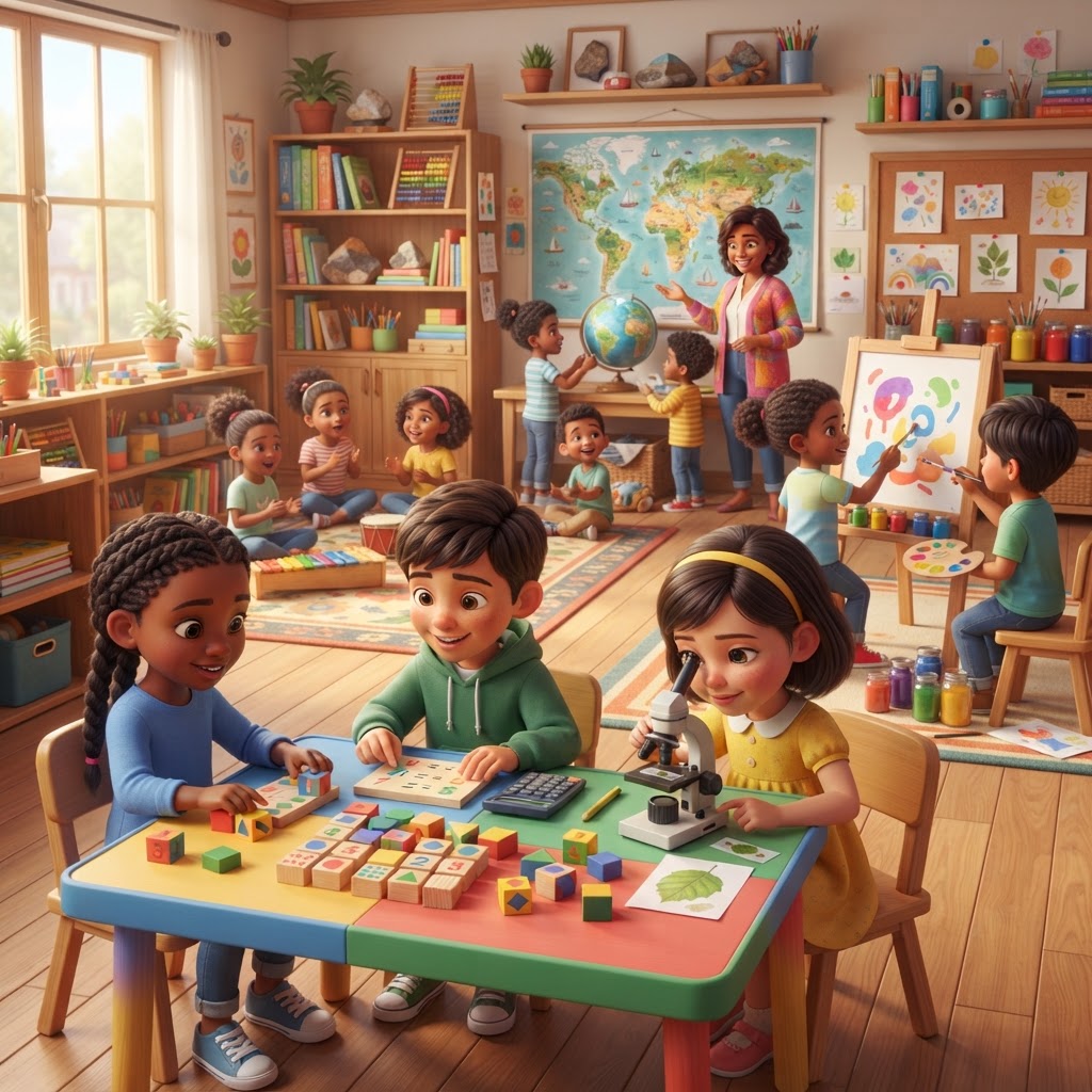School vocabulary illustration