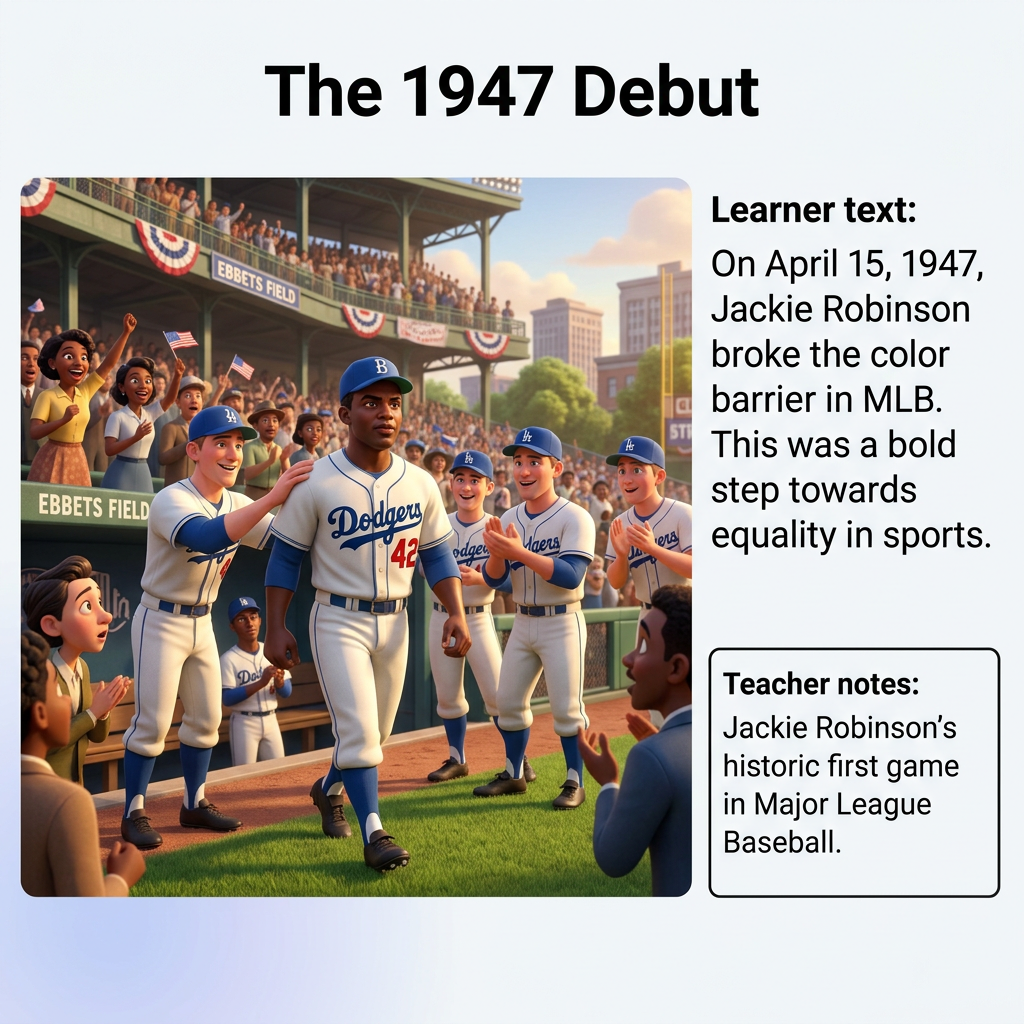 Breaking Barriers: The Legacy of Jackie Robinson Slide 2
