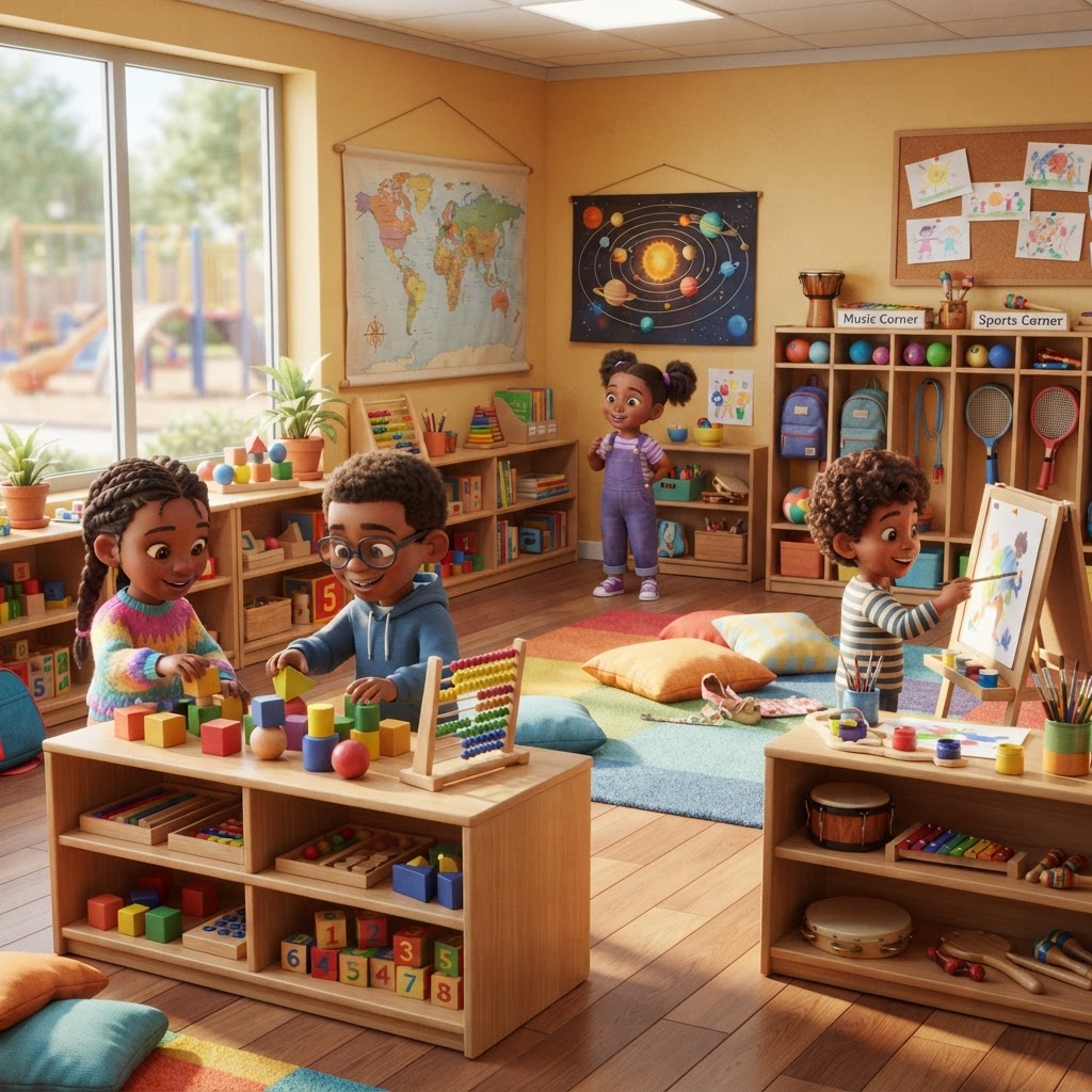School vocabulary illustration