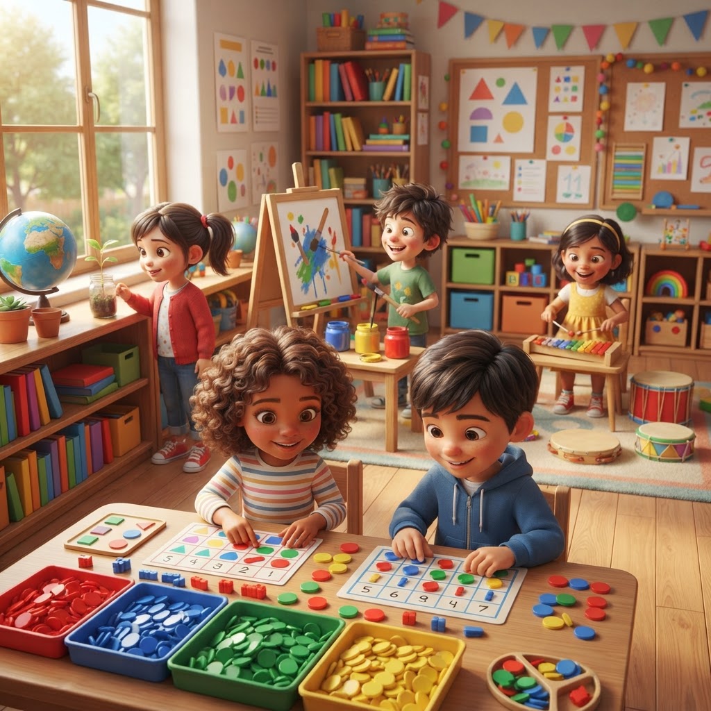 School vocabulary illustration