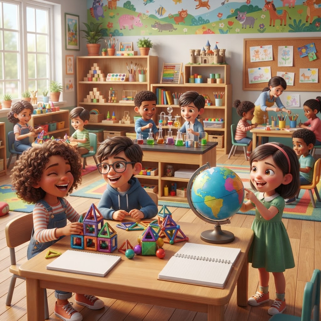 School vocabulary illustration