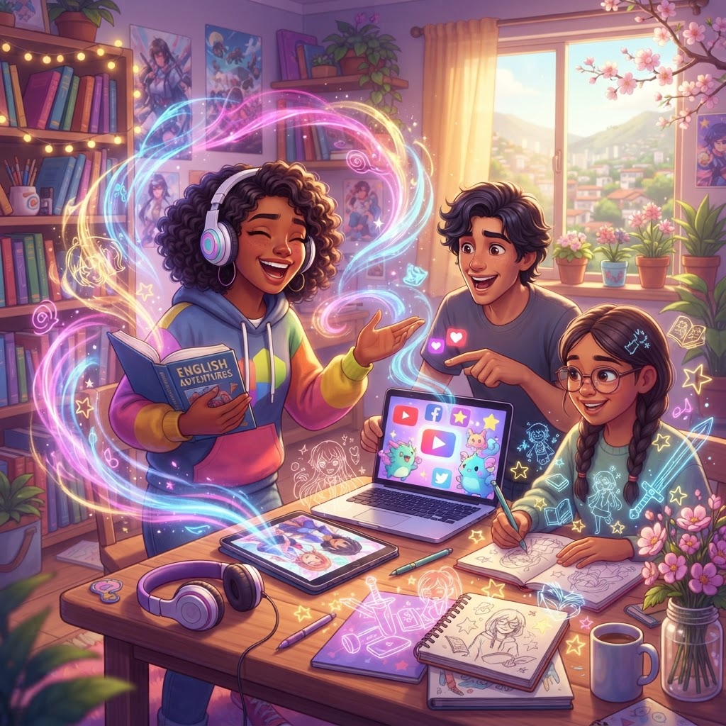 Spring Main-Character Energy: English Through Anime, Music & Fandom Chaos