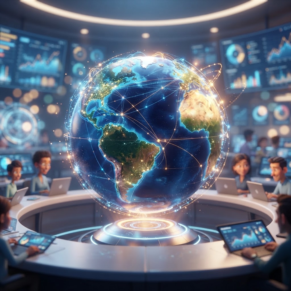 World news illustration