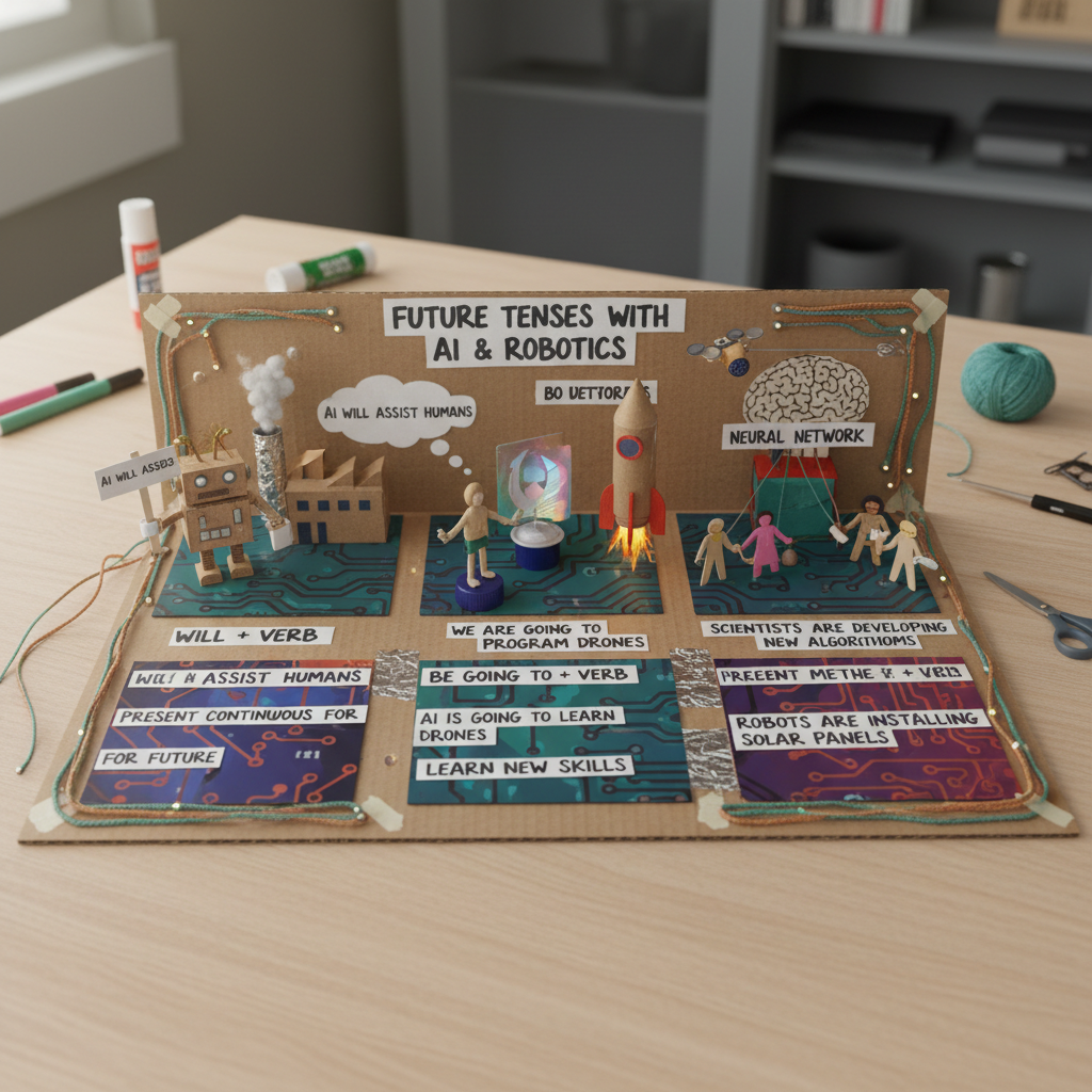 Handicraft: future tenses with AI and robotics in the future (Age 14-17) - Var 1