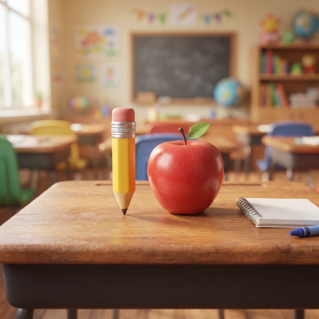School vocabulary illustration