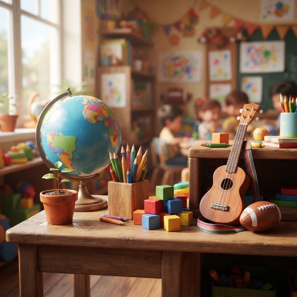 School vocabulary illustration