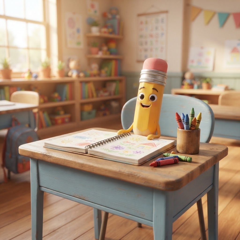 School vocabulary illustration