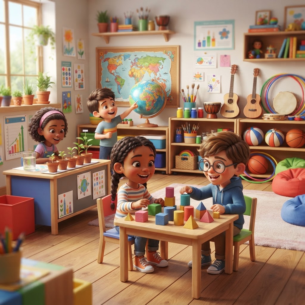 School vocabulary illustration