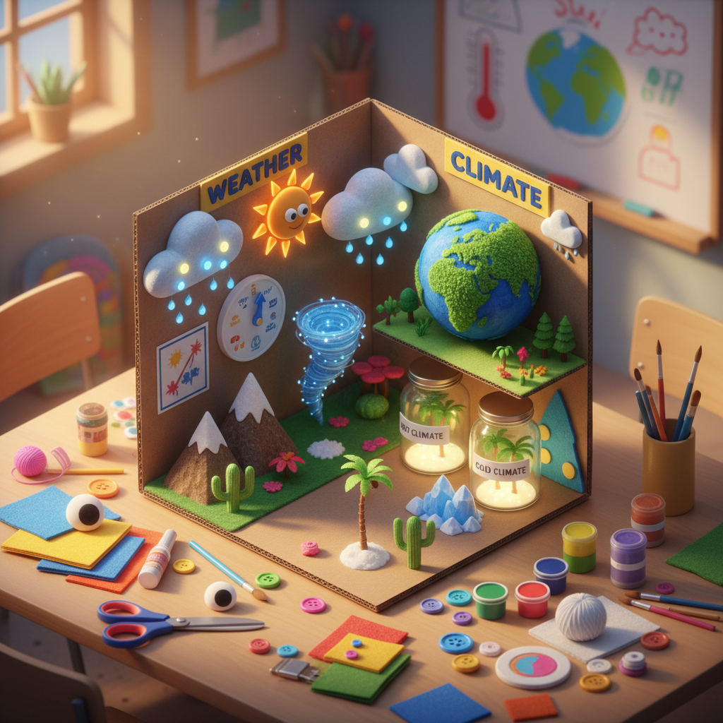 Handicraft: weather and climate explanation (Age 11-14) - Var 2