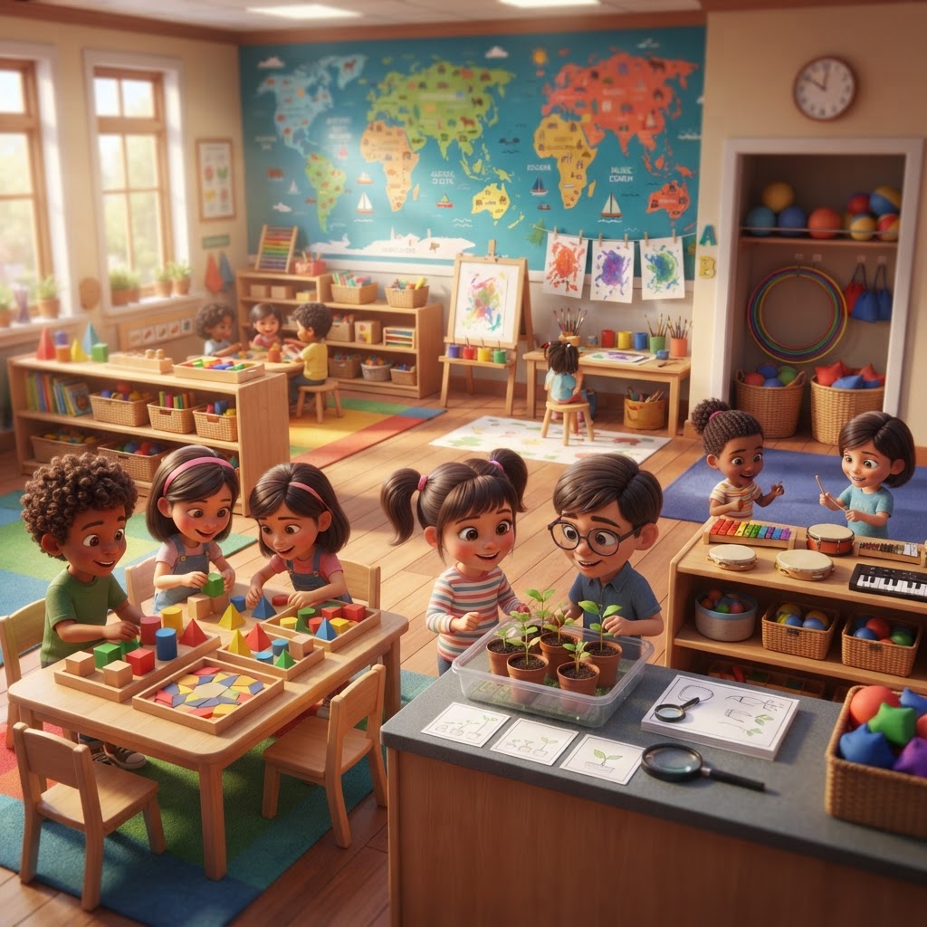 School vocabulary illustration