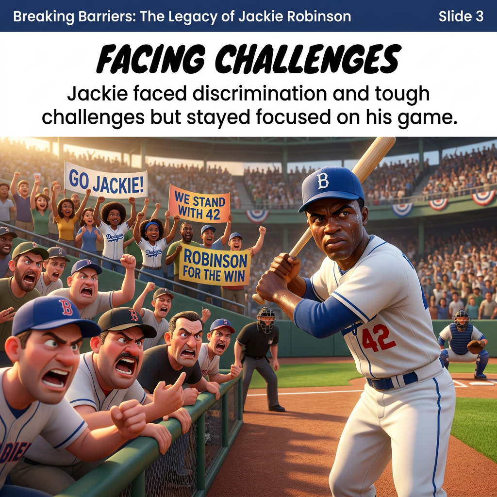 Breaking Barriers: The Legacy of Jackie Robinson Slide 3