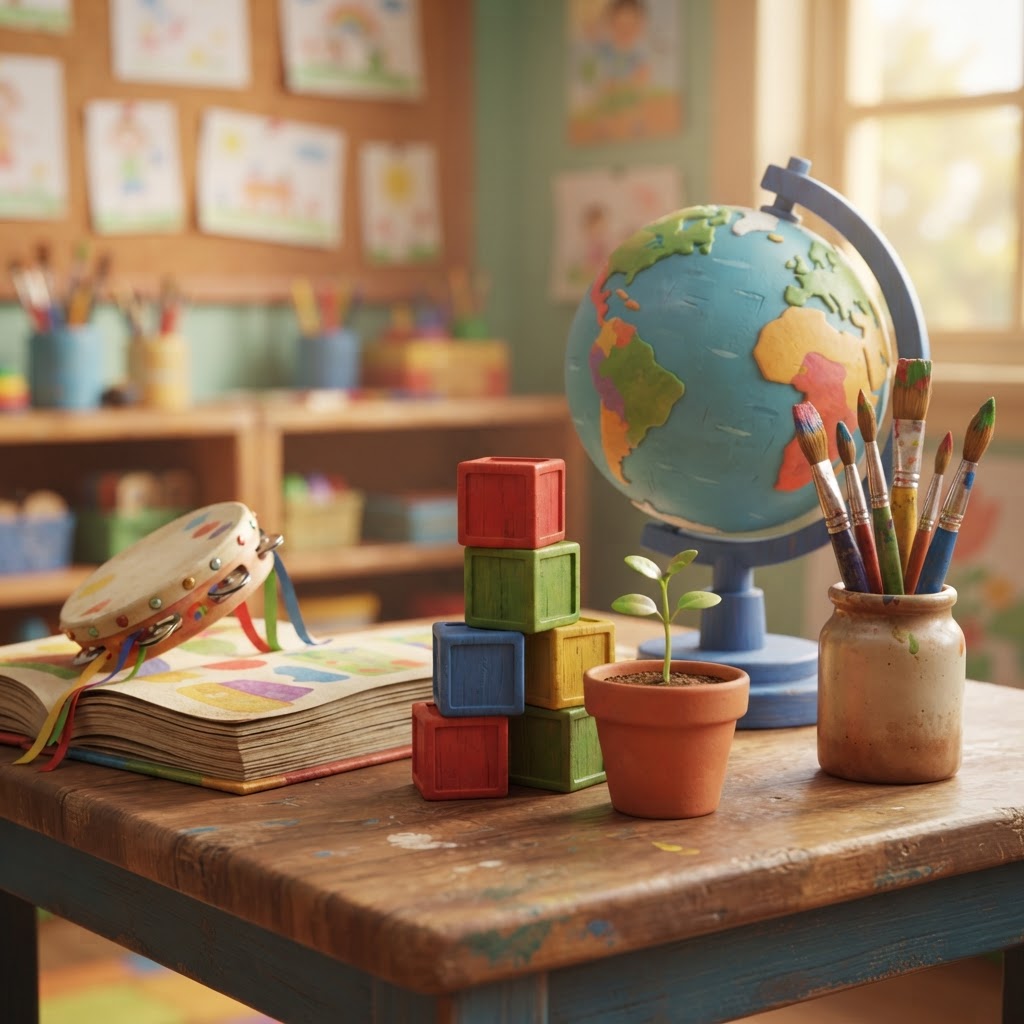 School vocabulary illustration