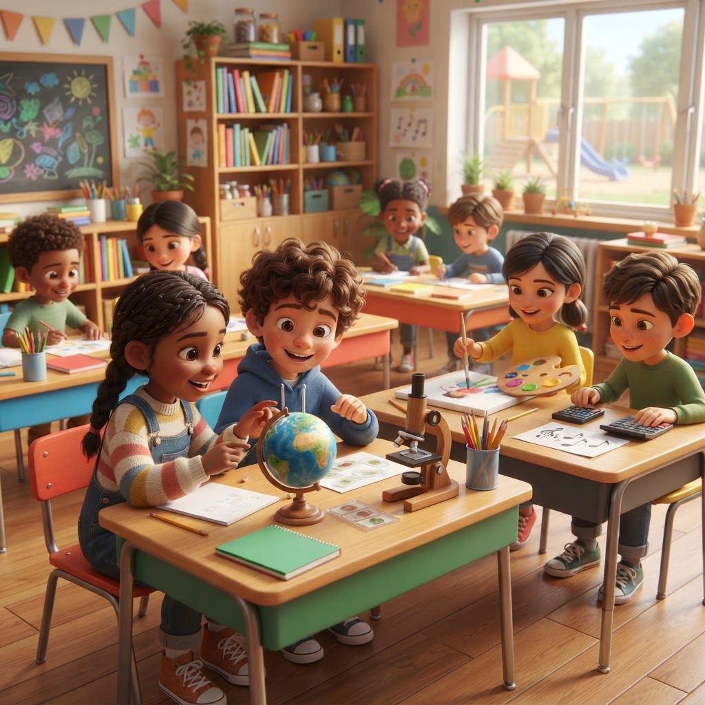 School vocabulary illustration