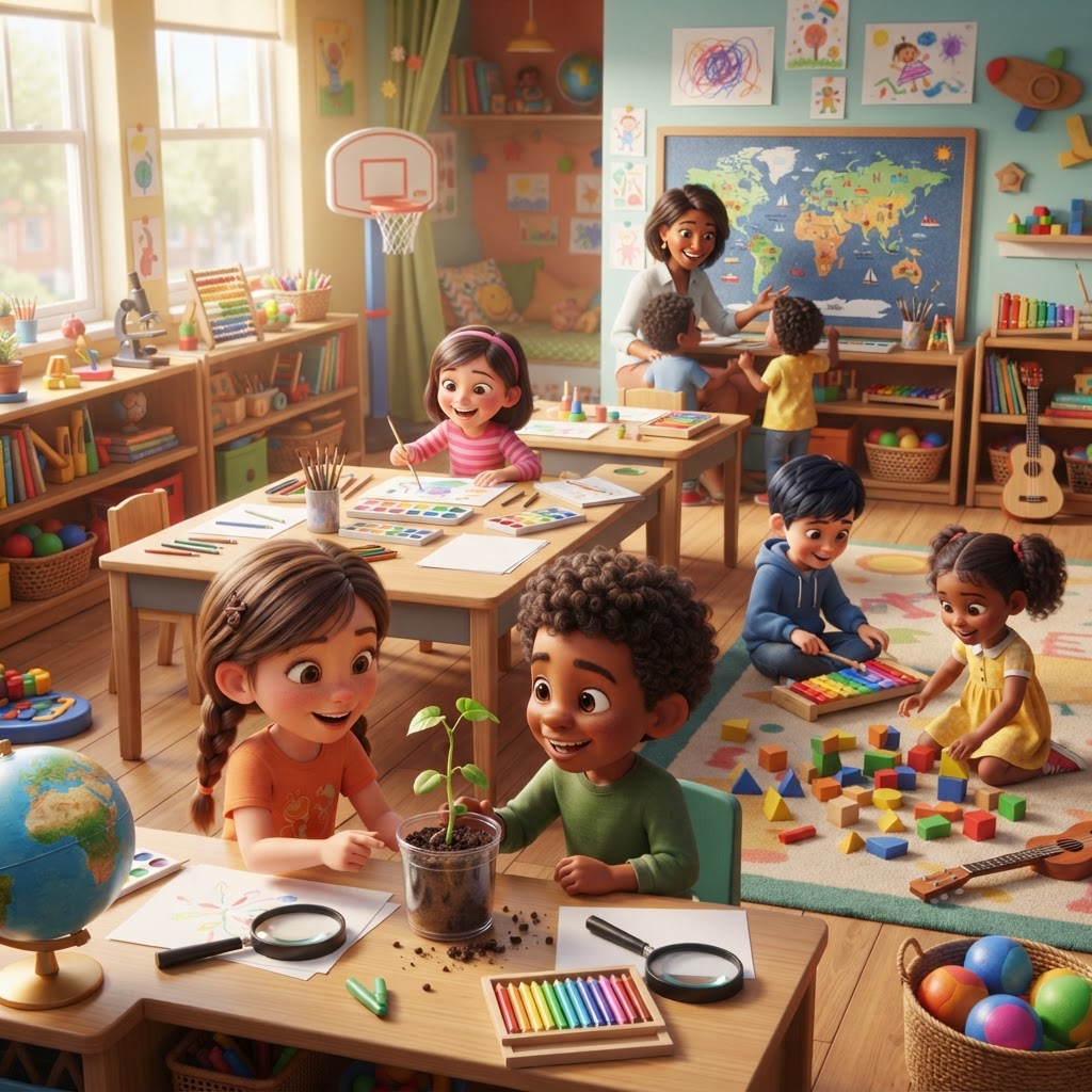 School vocabulary illustration