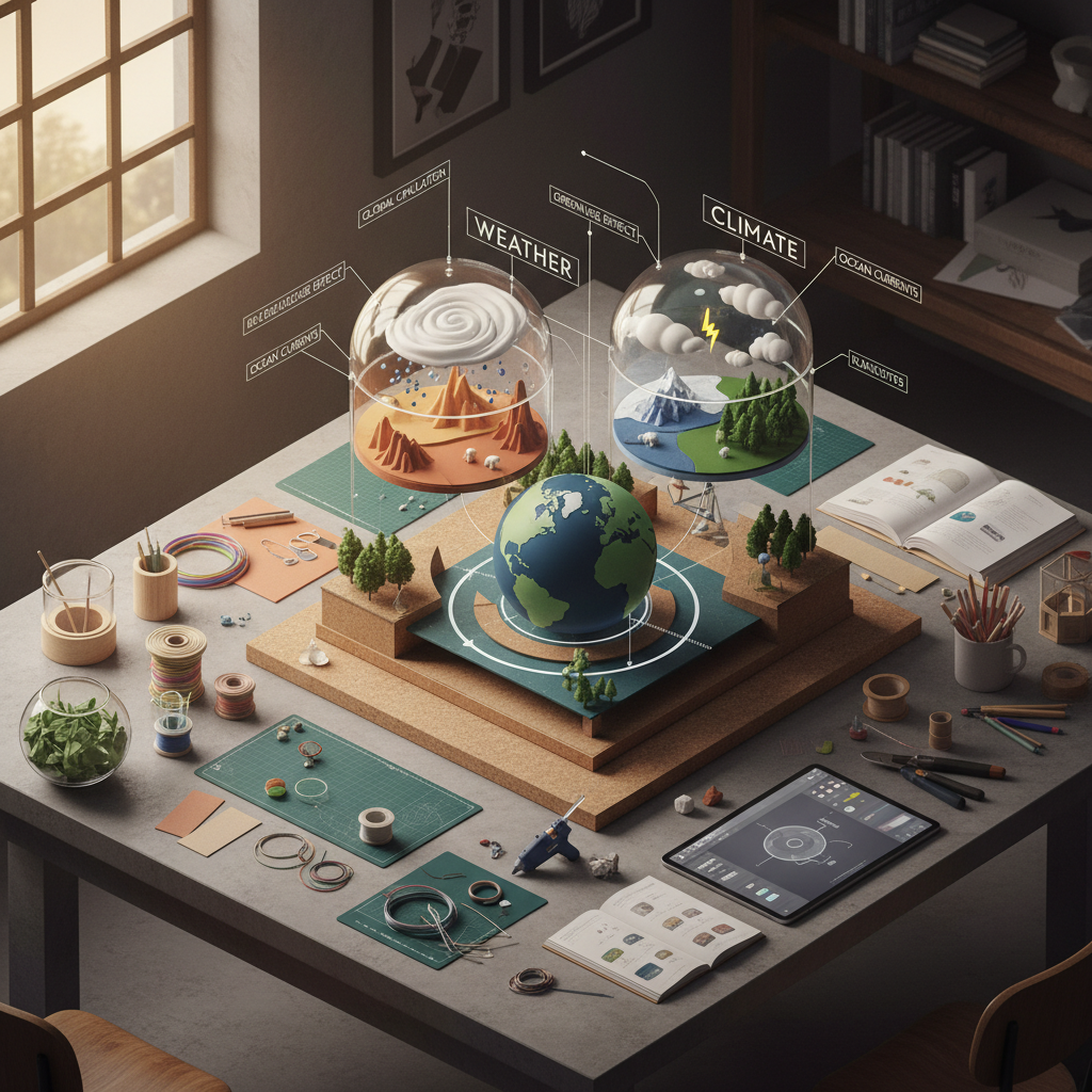 Handicraft: weather and climate explanation (Age 14-17) - Var 2
