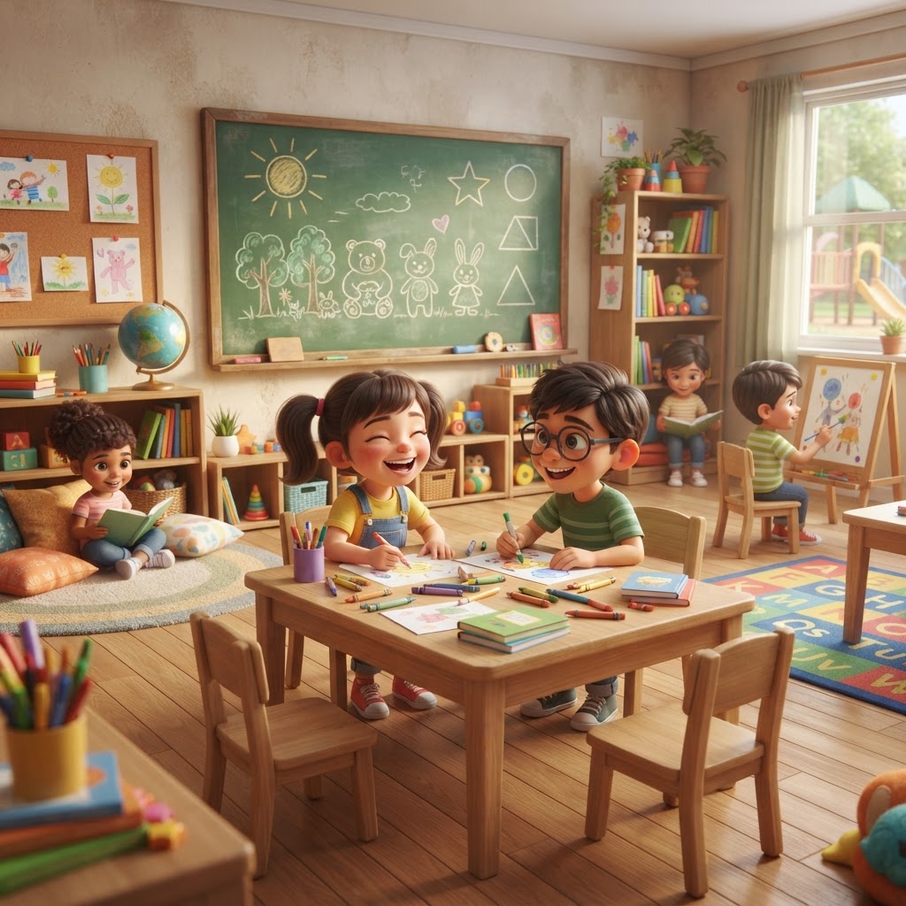 School vocabulary illustration
