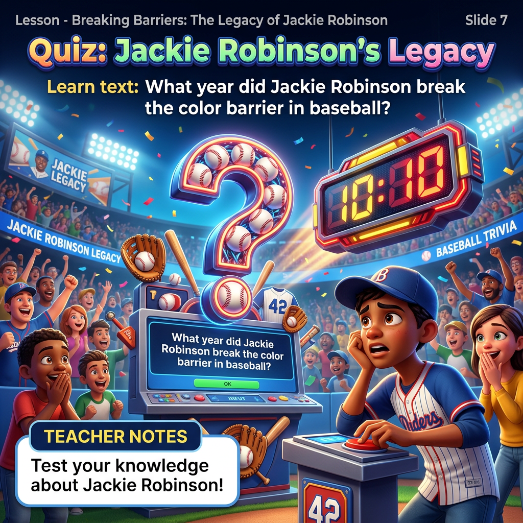 Breaking Barriers: The Legacy of Jackie Robinson Slide 7