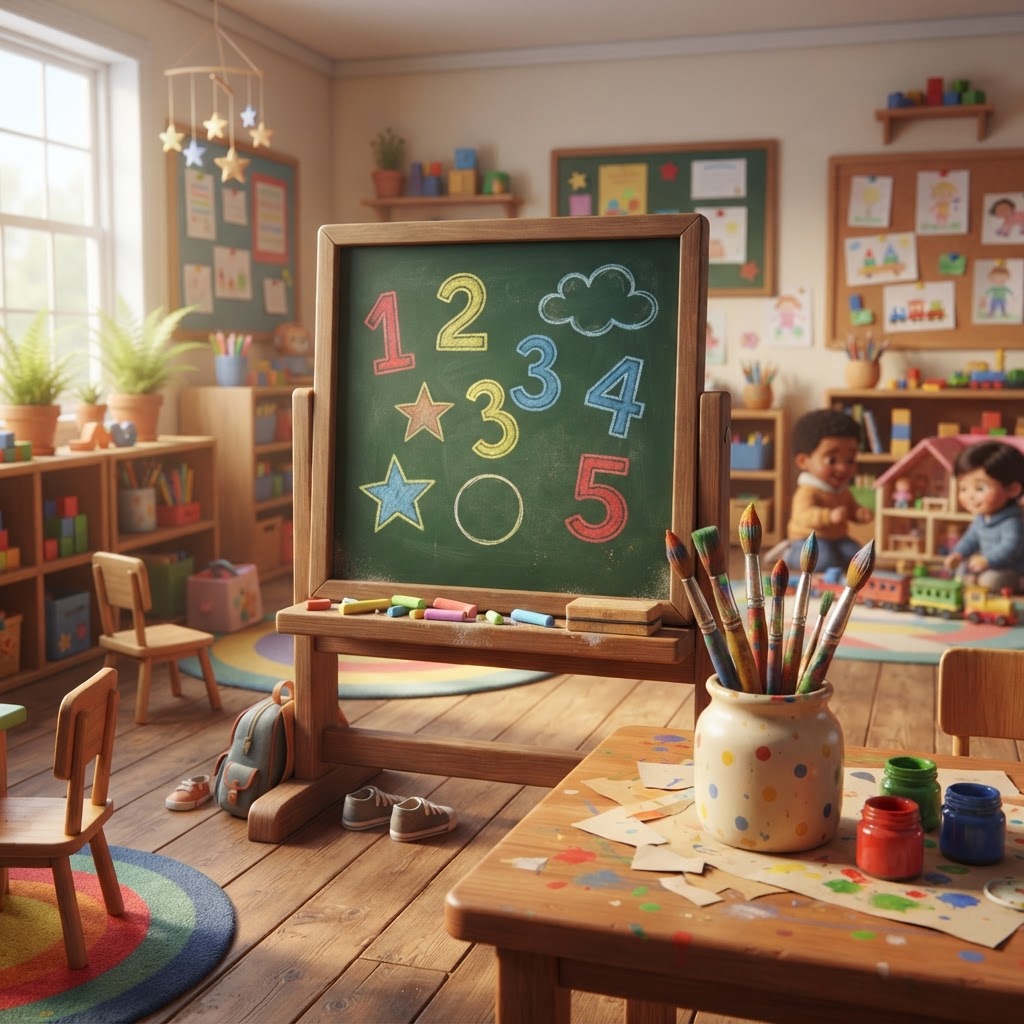 School vocabulary illustration