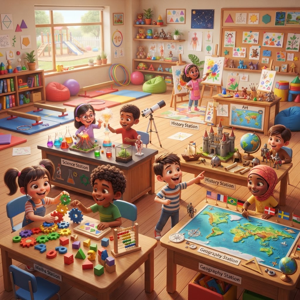 School vocabulary illustration