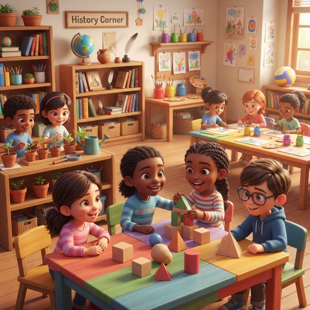 School vocabulary illustration