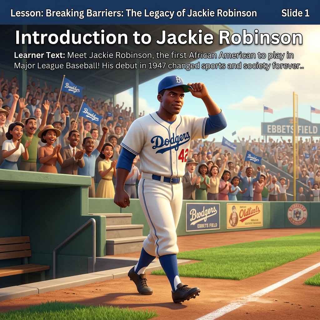 Breaking Barriers: The Legacy of Jackie Robinson Slide 1