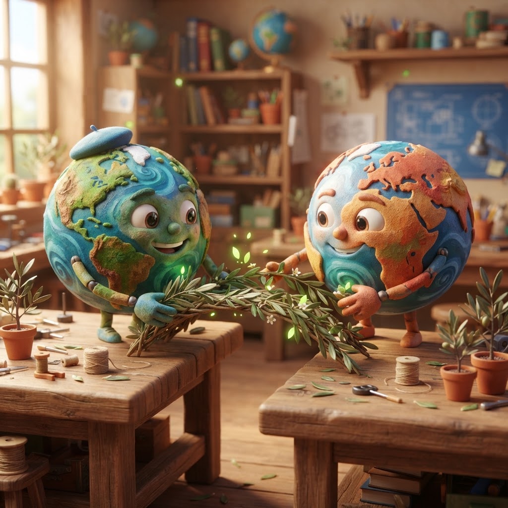 World news illustration