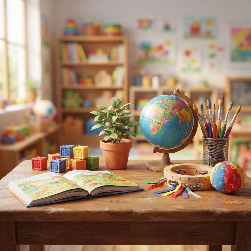 School vocabulary illustration
