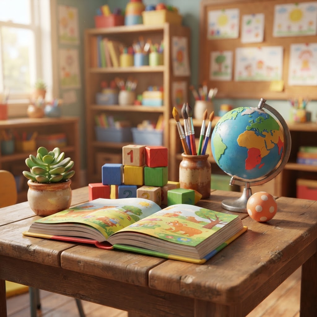 School vocabulary illustration