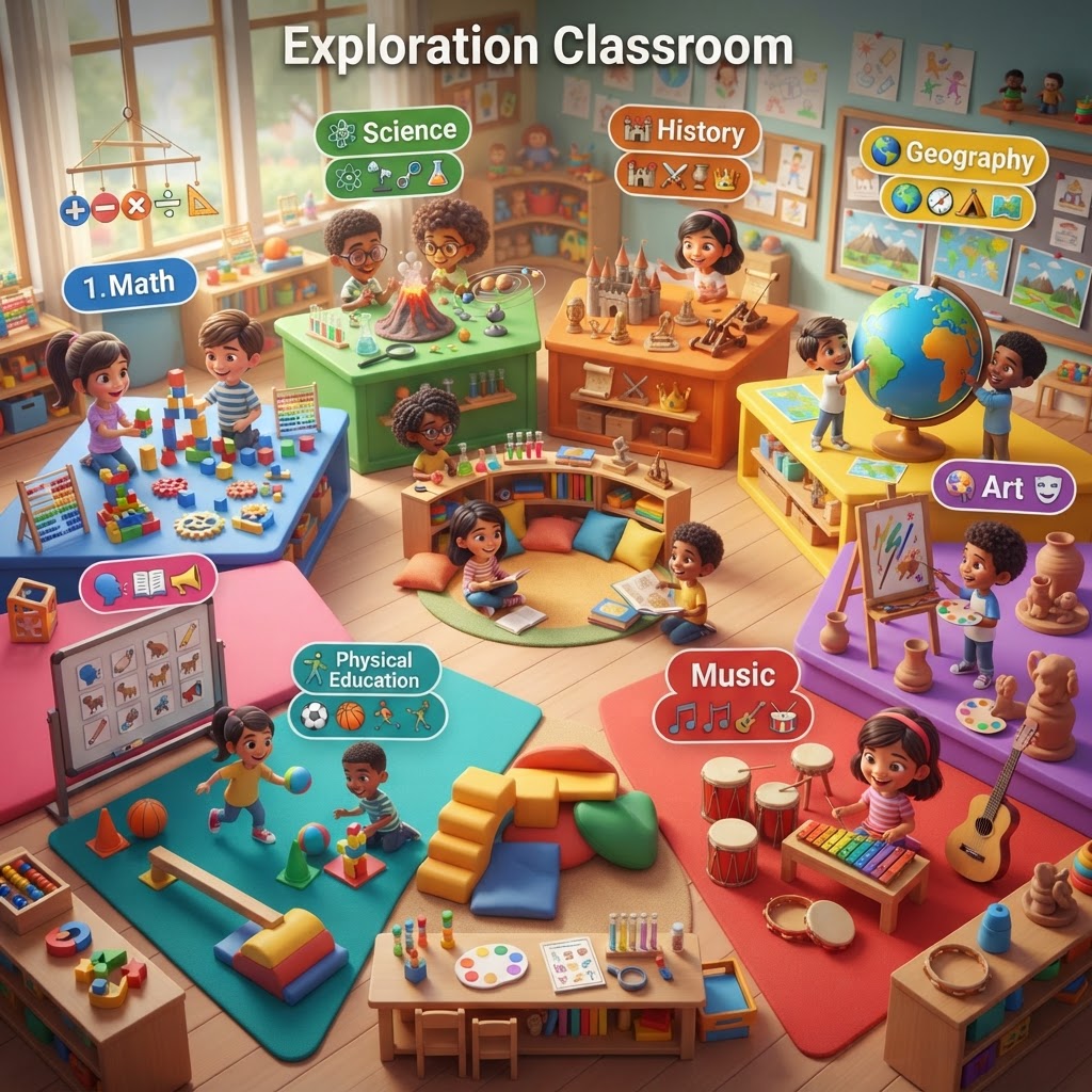 School vocabulary illustration