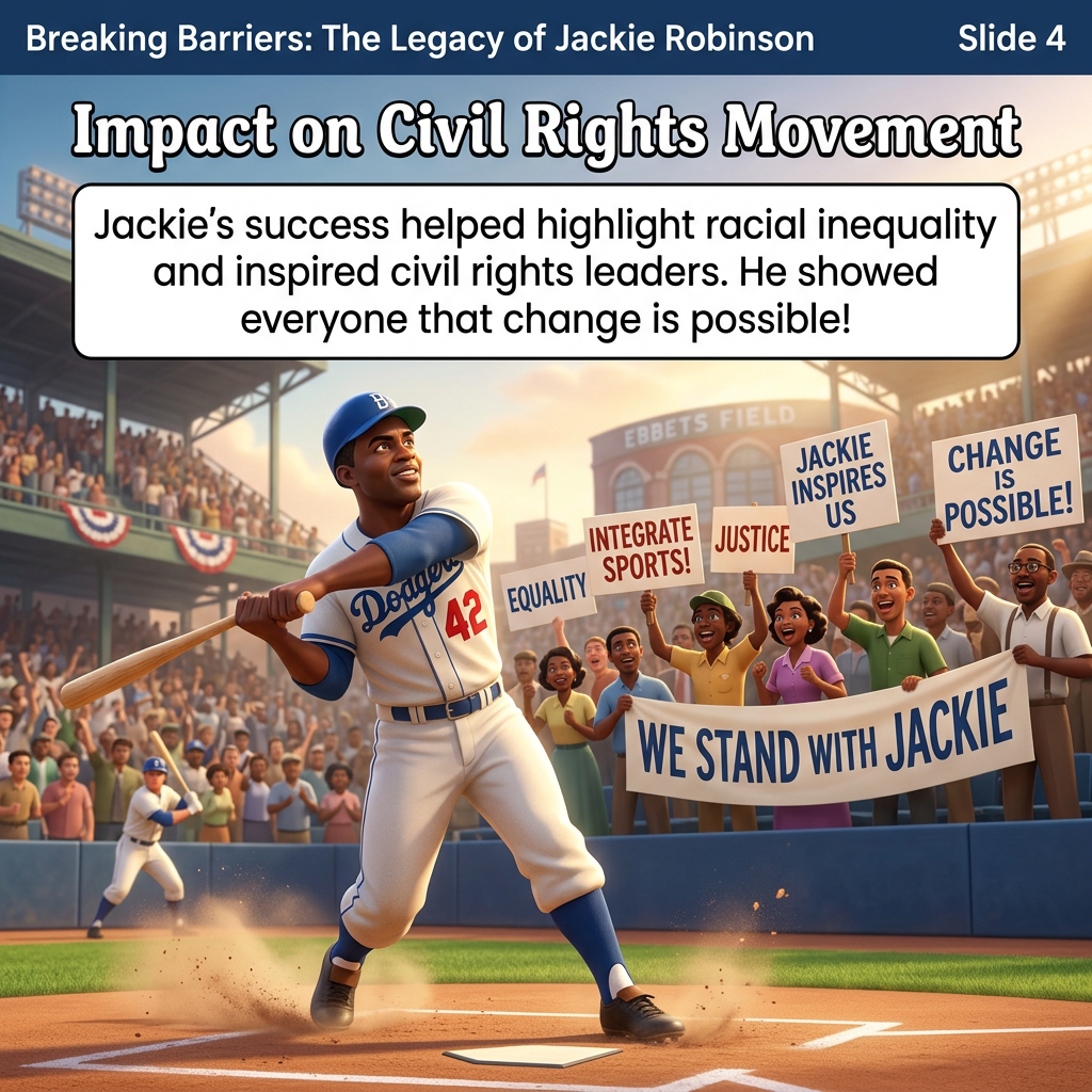 Breaking Barriers: The Legacy of Jackie Robinson Slide 4
