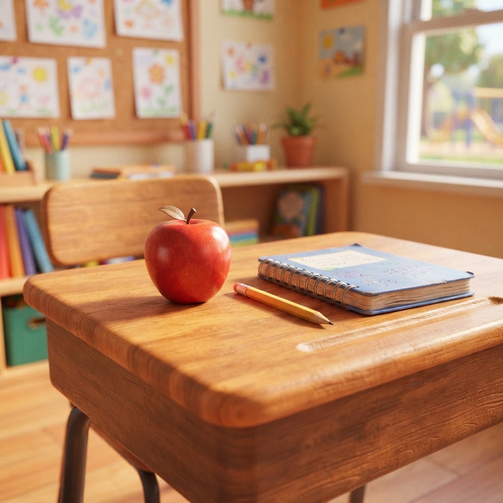 School vocabulary illustration