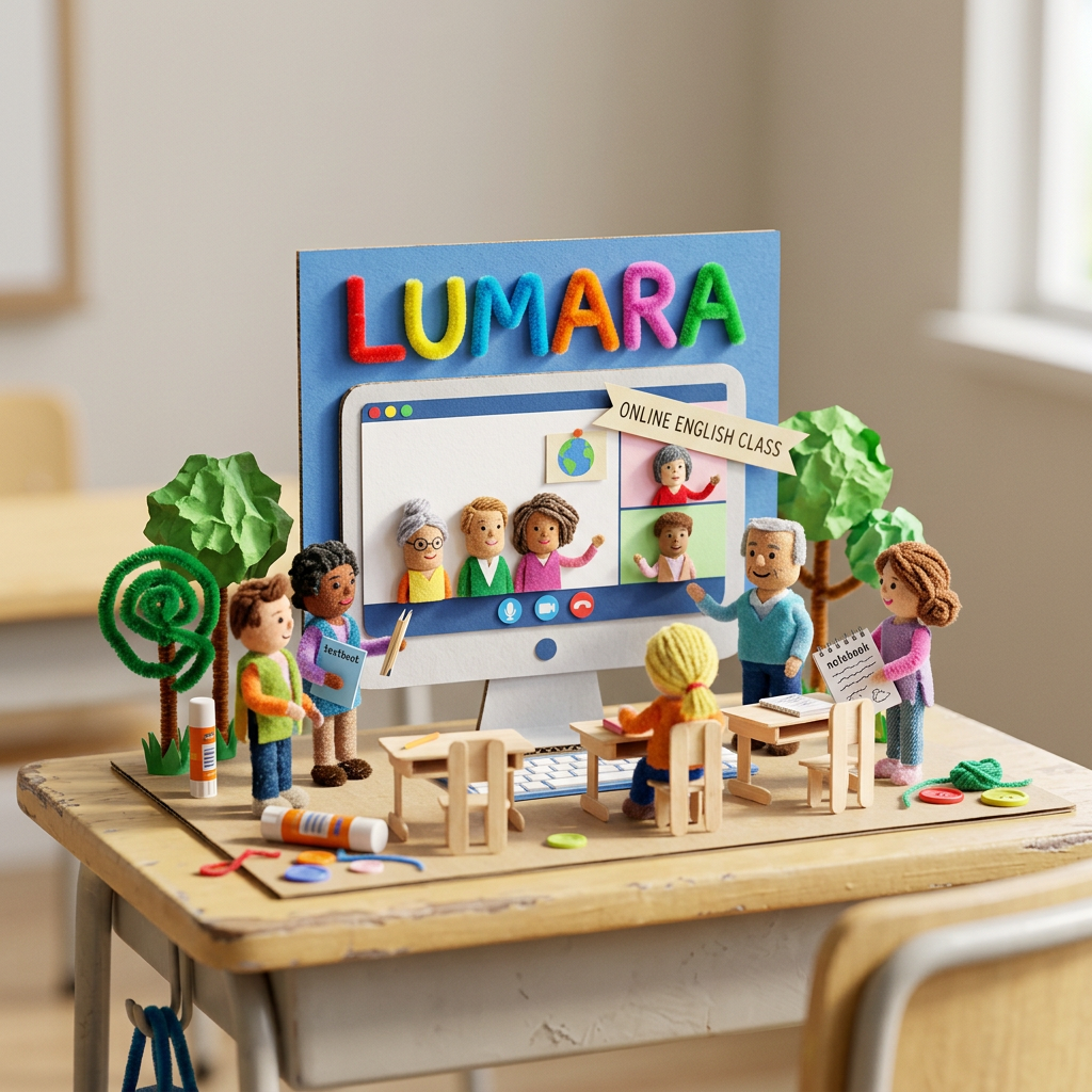 Handicraft: Adult English language learners learning online with LUMARA (Age 11-14) - Var 1