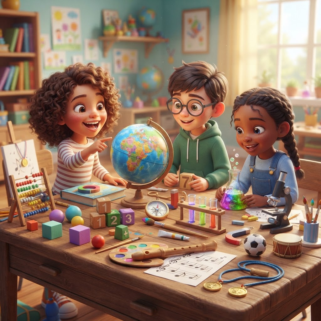 School vocabulary illustration