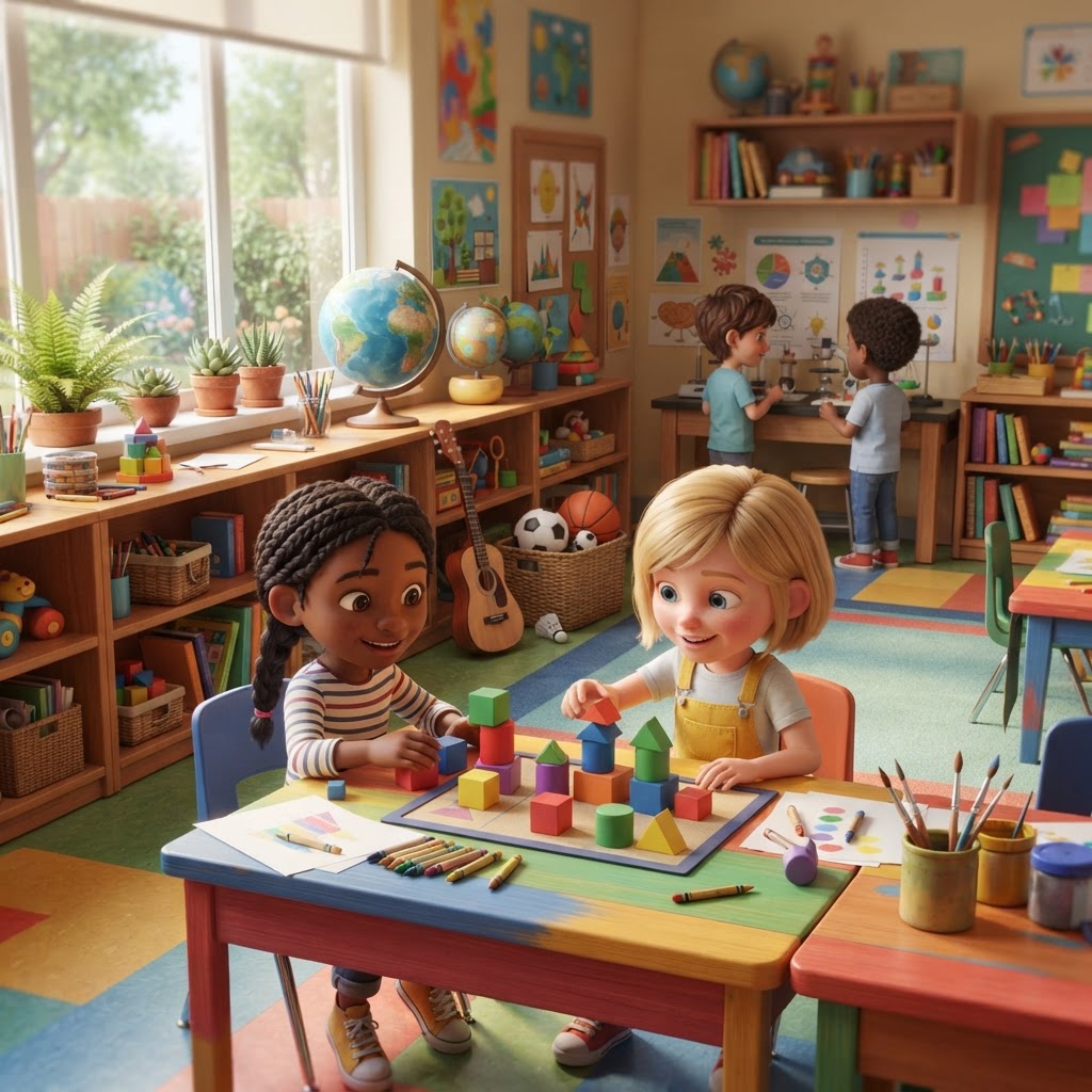 School vocabulary illustration
