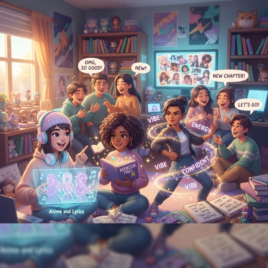 Late-Winter Fandom English: Anime, Lyrics, BookTok, and Main Character Energy