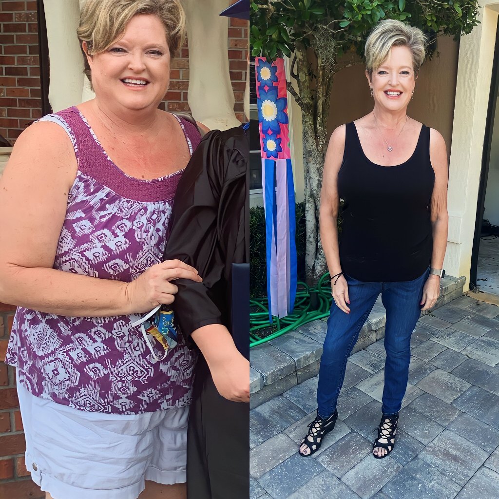 Client transformation - before and after weight loss