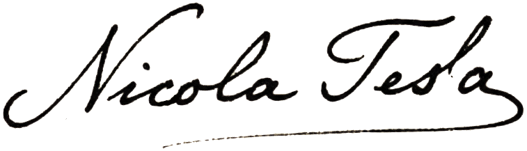 Firma de Nikola Tesla