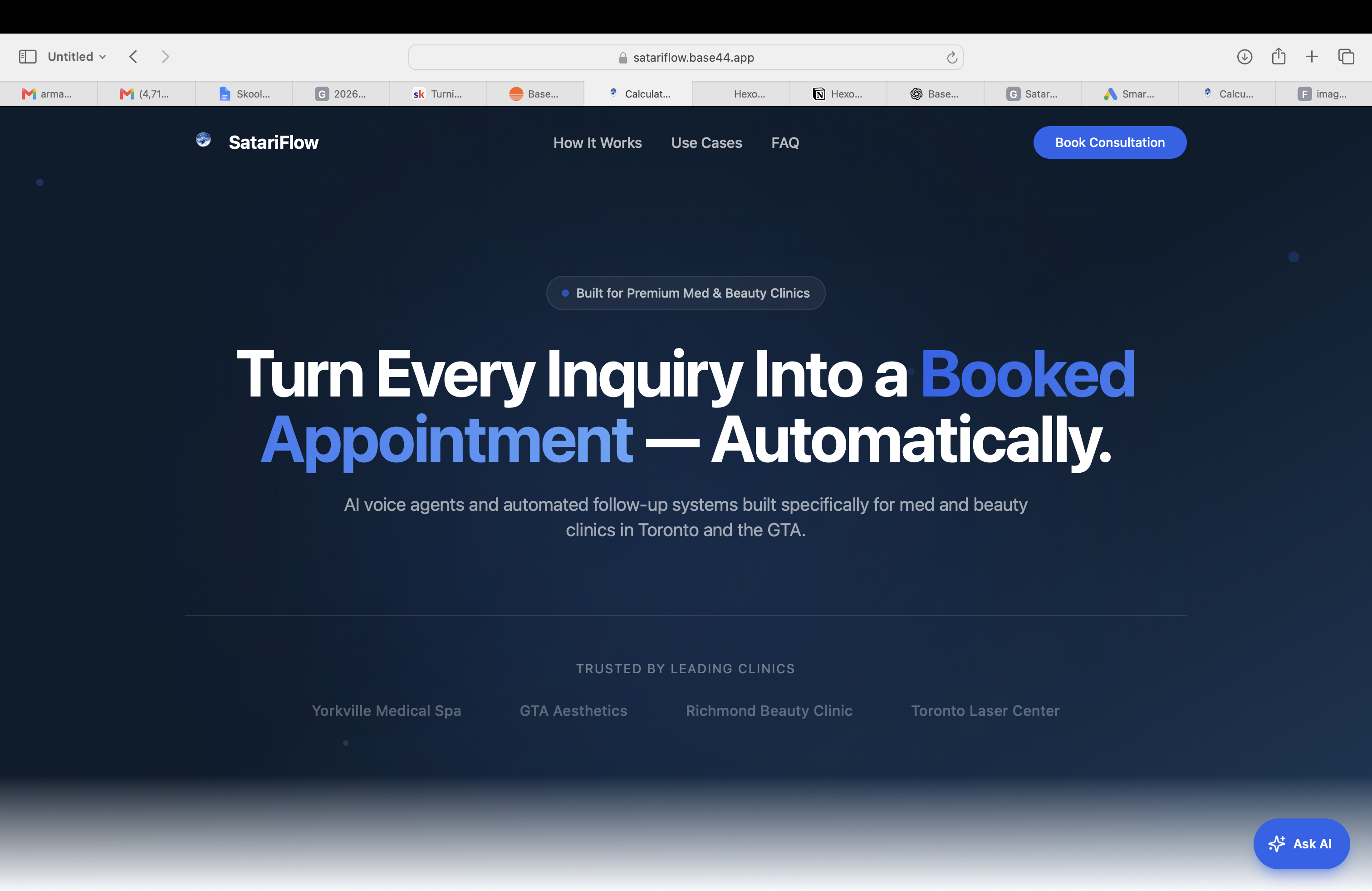 Satari Flow template preview