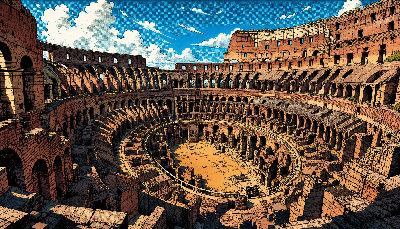 Ancient Roman Colosseum At — Comic Book