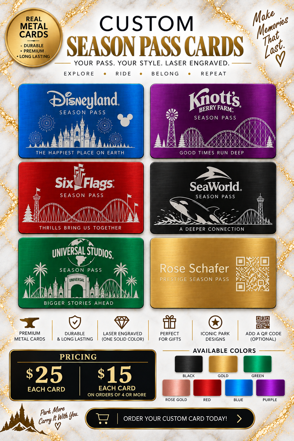 Custom Season Pass Cards