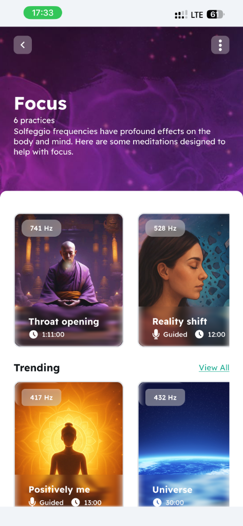 Focus screen