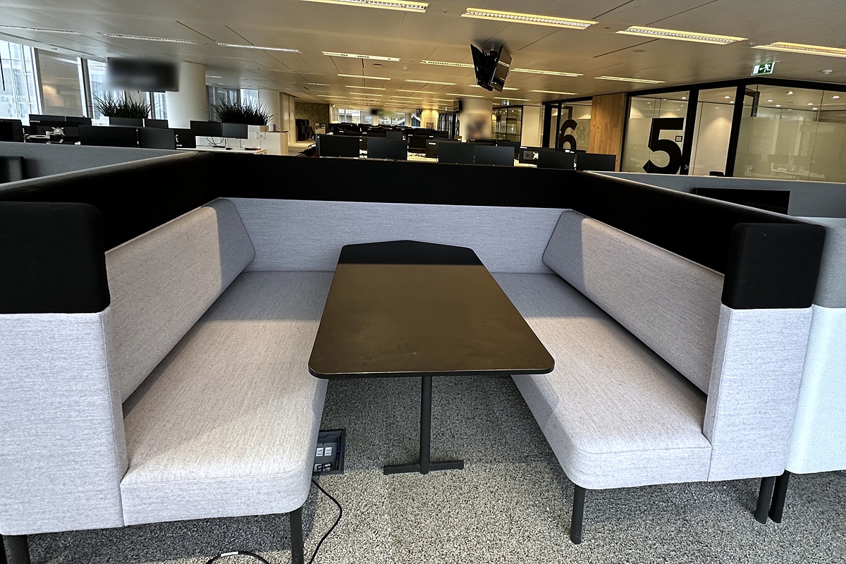 Meeting booths at The Shard before clearance