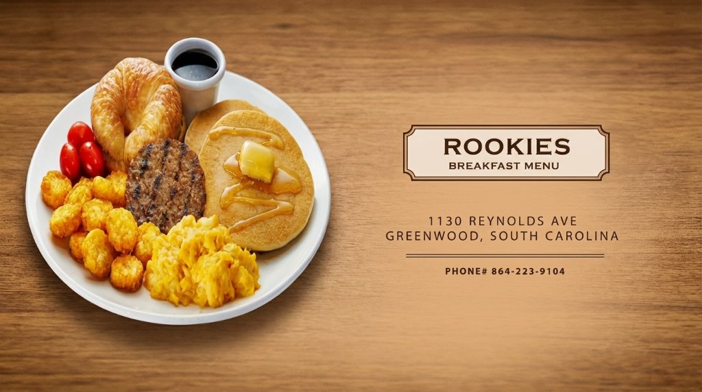 Rookies Breakfast Menu Design