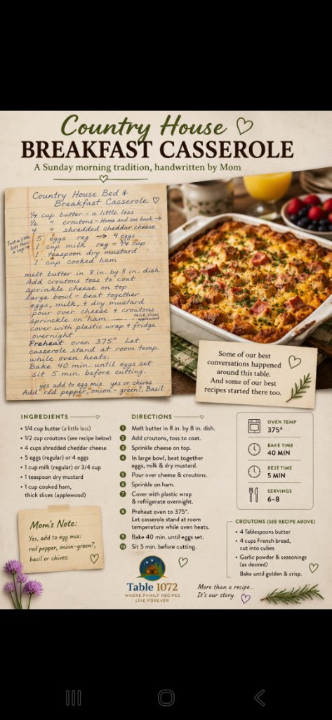 Country House Breakfast Casserole